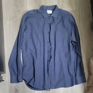 Billy Reid Navy Casual Button-Down Shirt Size L